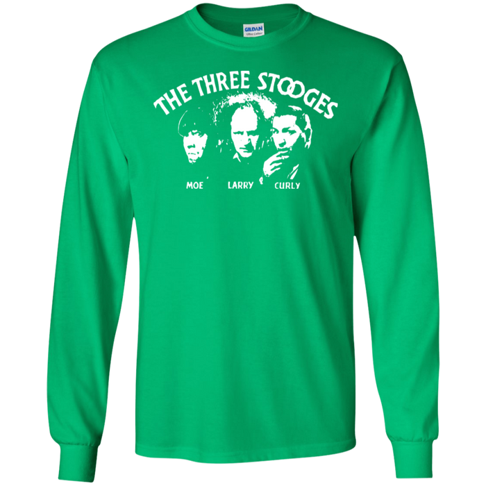 Three Stooges Opening Credits Classic Logo Long Sleeve T-Shirt
