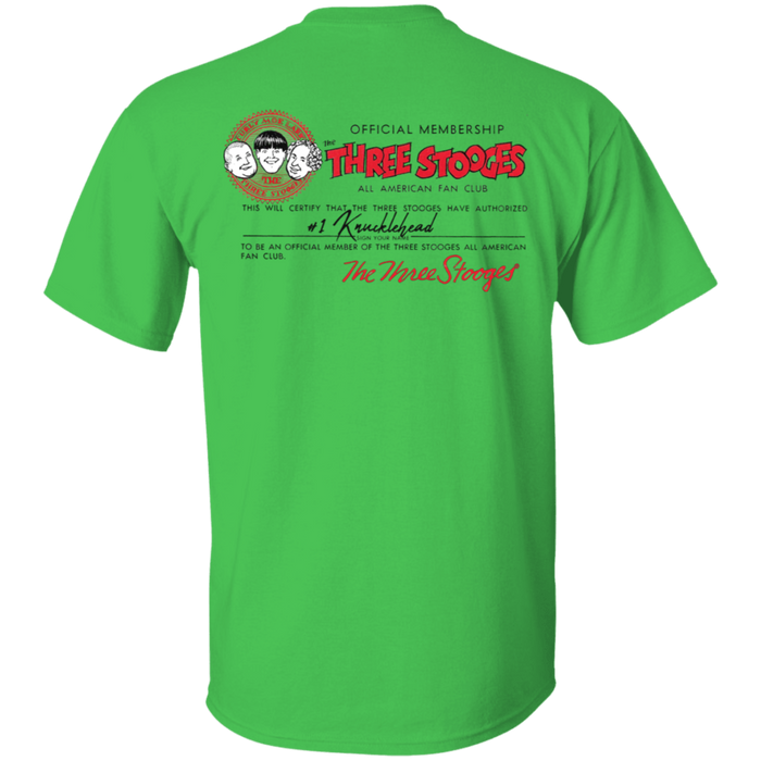 Three Stooges Club Vintage Front And Back T-shirt