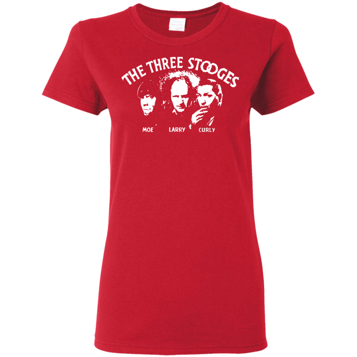 Three Stooges Ladies' Classic Opening Credits Logo T-Shirt