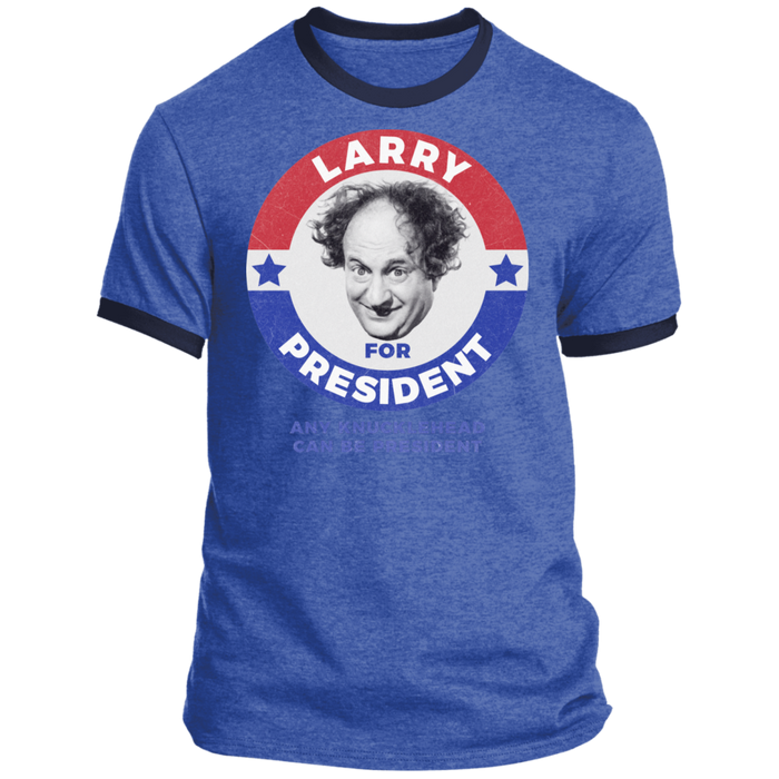 Three Stooges Larry For President Ringer T-Shirt