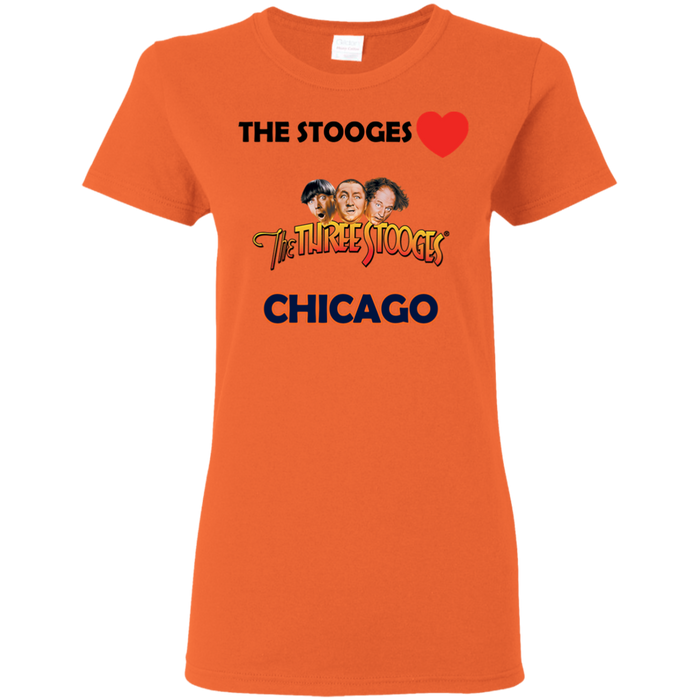 Three Stooges Love Chicago Ladies T-Shirt