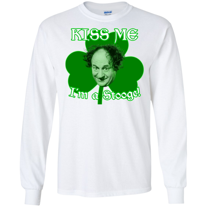 Three Stooges Kiss Me I'm A Stooge Long Sleeve T-Shirt