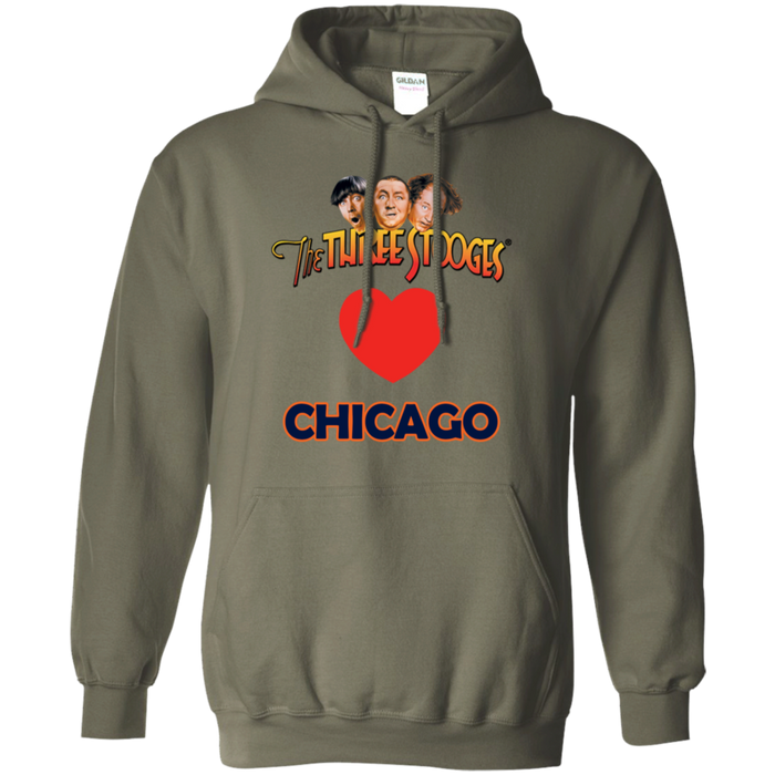 Three Stooges Love Chicago Heart Hoodie