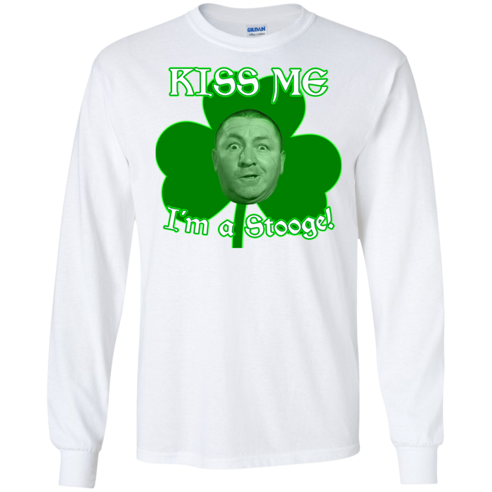 Three Stooges Kiss Me I'm A Stooge Long Sleeve T-Shirt