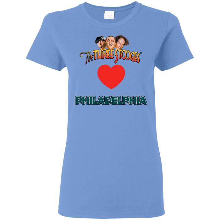 Three Stooges Love Philadelphia Ladies Heart T-Shirt