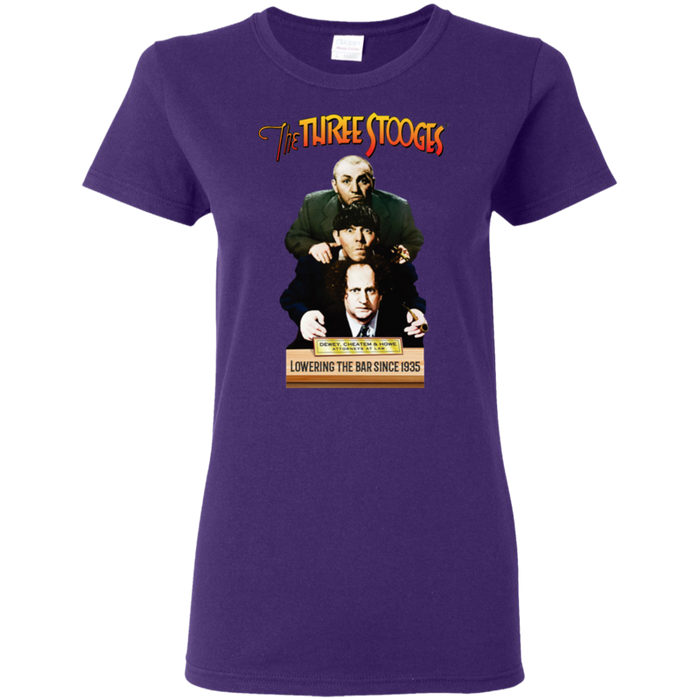Three Stooges Ladies Dewey, Cheatem, & Howe T-Shirt