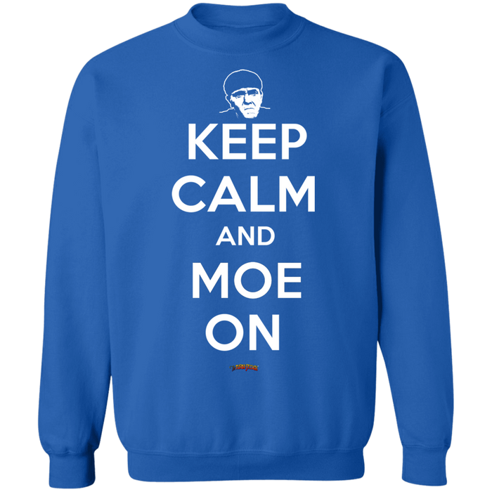 Three Stooges Keep Calm And Moe On Crewneck Sweatshirt