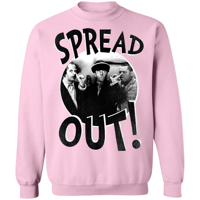 Three Stooges Spread Out Crewneck Pullover Sweatshirt