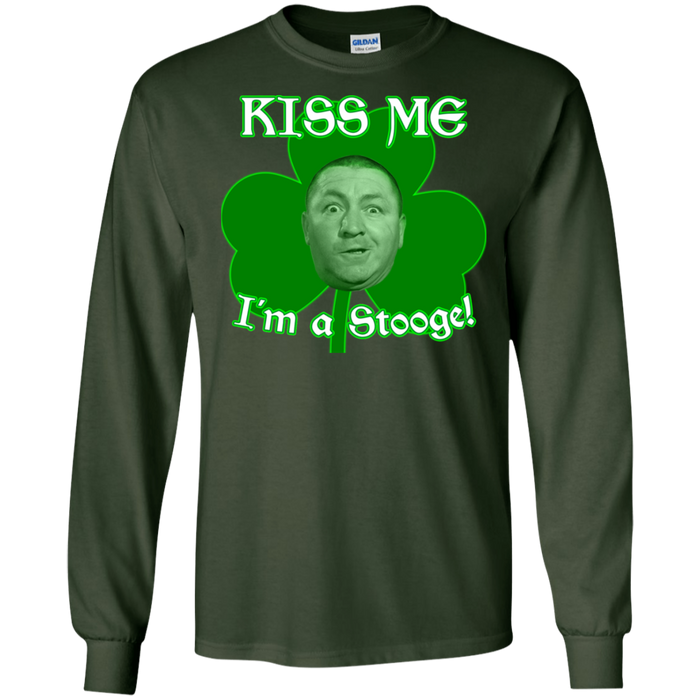 Three Stooges Kiss Me I'm A Stooge Long Sleeve T-Shirt