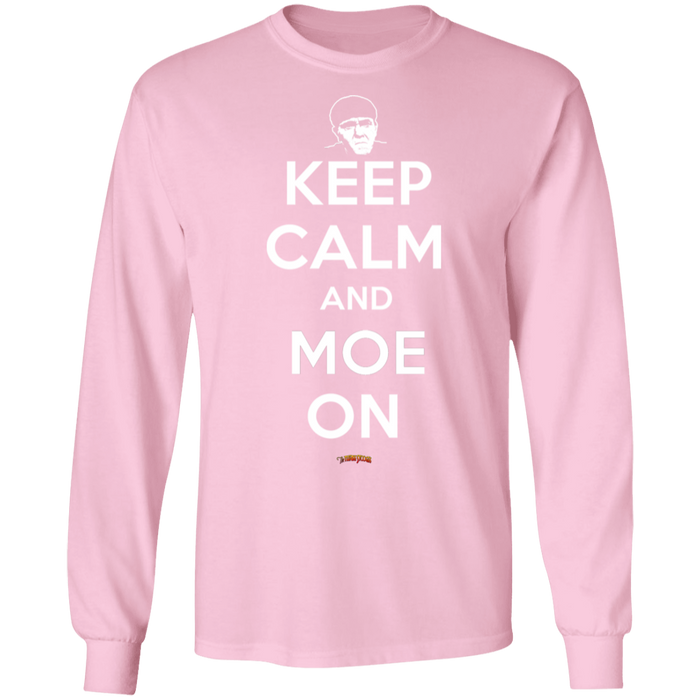 Three Stooges Keep Calm And Moe On Long Sleeve T-Shirt