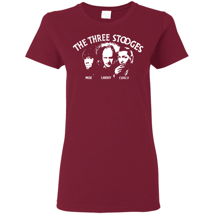 Three Stooges Ladies' Classic Opening Credits Logo T-Shirt