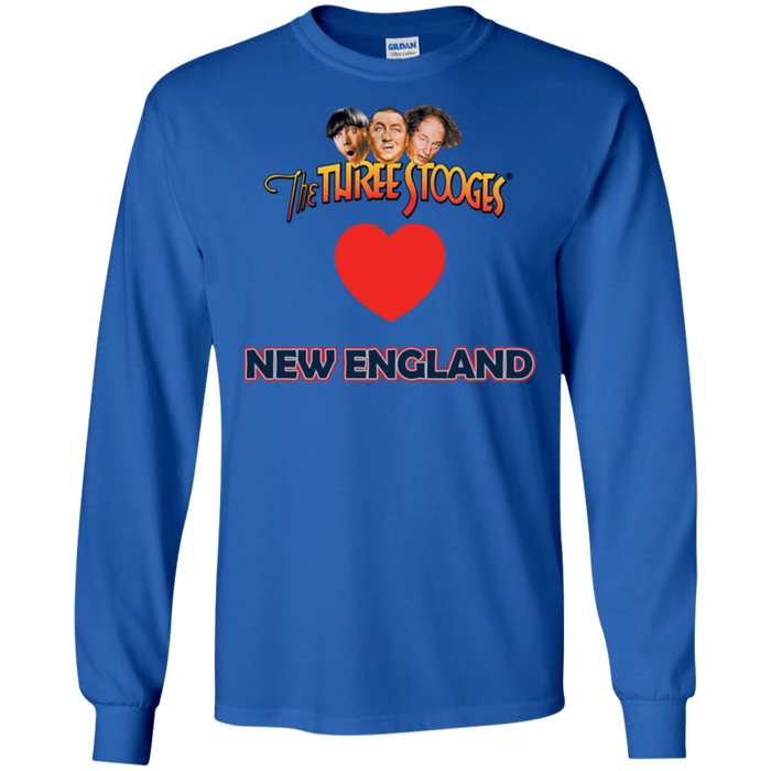 Three Stooges Love New England Long Sleeve Heart Shirt