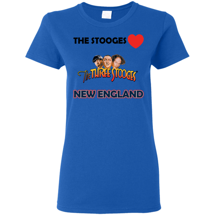 Three Stooges Love New England Ladies T-Shirt