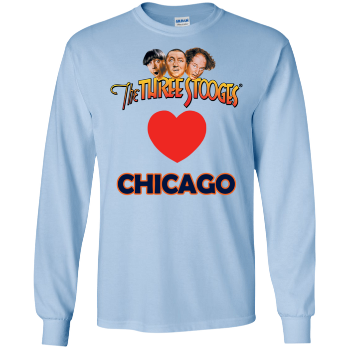 Three Stooges Love Chicago Long Sleeve Heart Shirt
