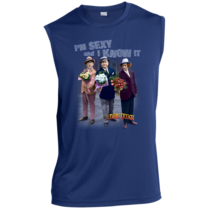 Three Stooges I'm Sexy & I Know It Sleeveless Performance Tee