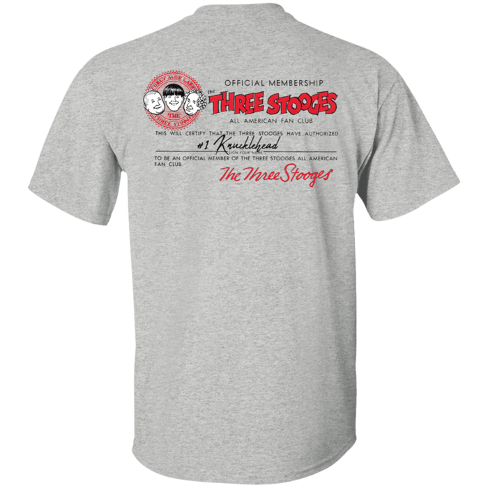 Three Stooges Club Vintage Front And Back T-shirt