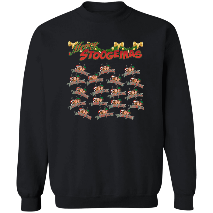 Three Stooges Merry Stoogemas Crewneck Pullover Sweatshirt