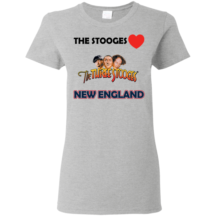 Three Stooges Love New England Ladies T-Shirt