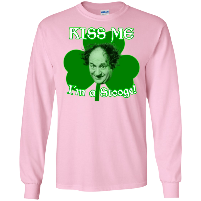 Three Stooges Kiss Me I'm A Stooge Long Sleeve T-Shirt