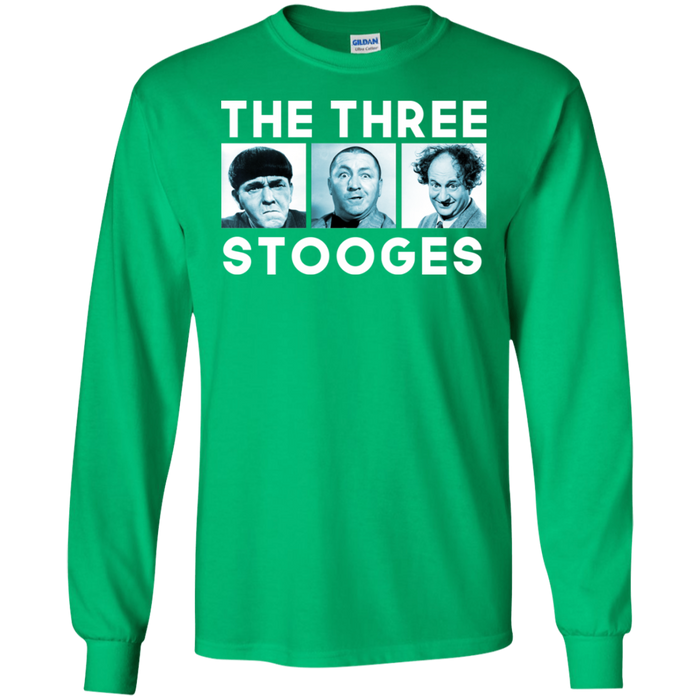 Three Stooges Three Squares Long Sleeve T-Shirt