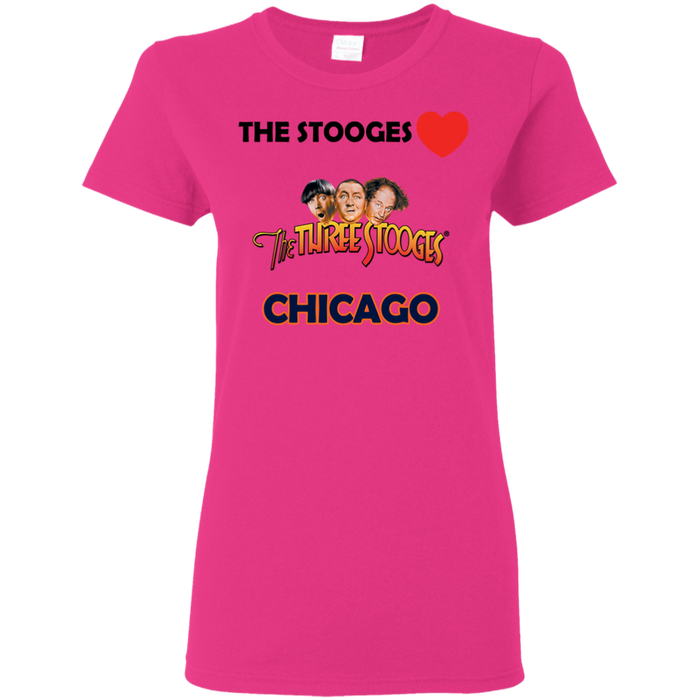 Three Stooges Love Chicago Ladies T-Shirt