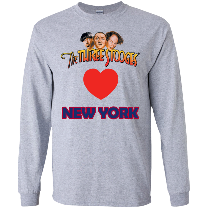 Three Stooges Love New York Long Sleeve Heart Shirt