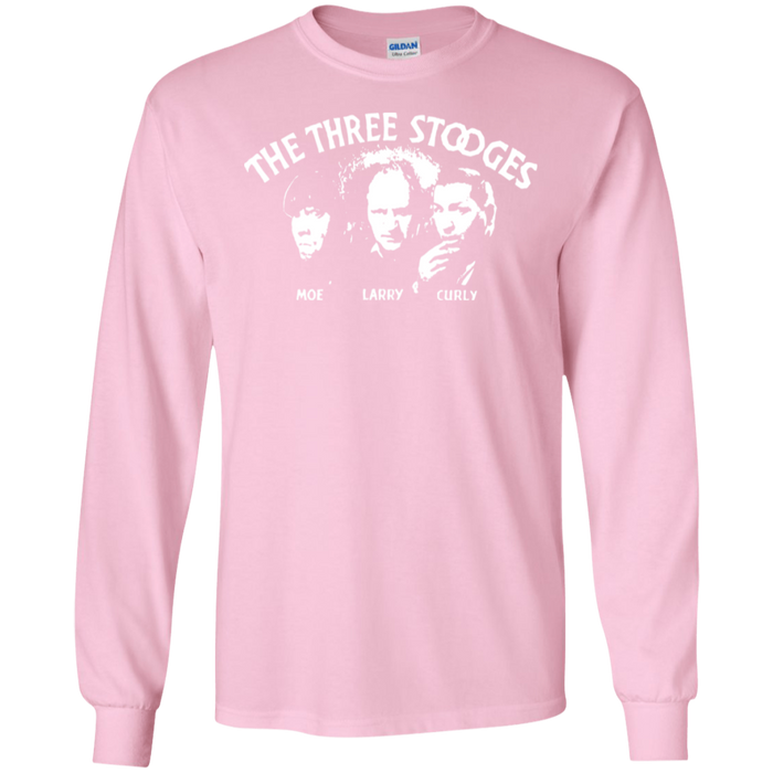 Three Stooges Opening Credits Classic Logo Long Sleeve T-Shirt