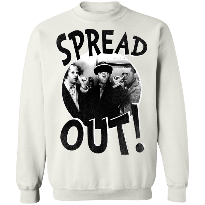Three Stooges Spread Out Crewneck Pullover Sweatshirt