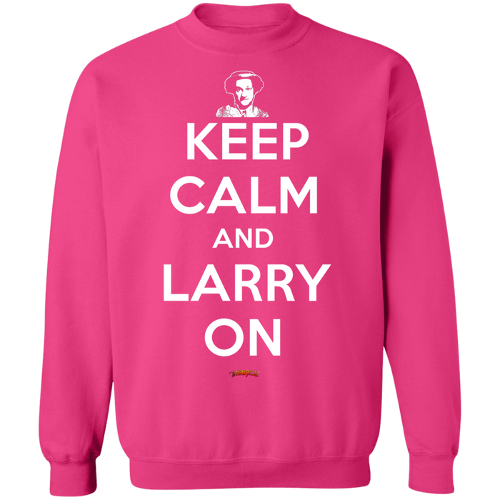 Three Stooges Keep Calm And Larry On Crewneck Sweatshirt