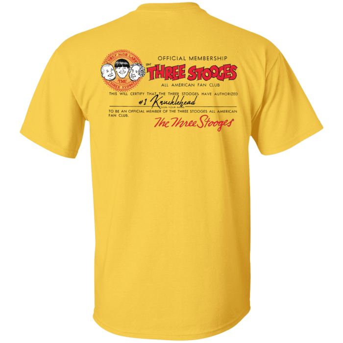 Three Stooges Club Vintage Front And Back T-shirt