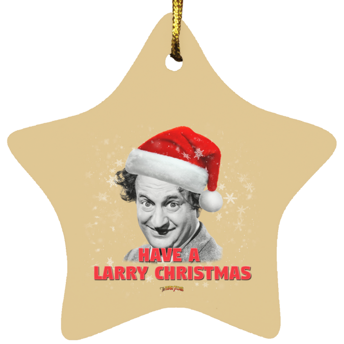 Three Stooges Have A Larry Christmas Star Ornament