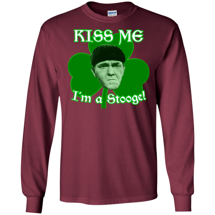 Three Stooges Kiss Me I'm A Stooge Long Sleeve T-Shirt