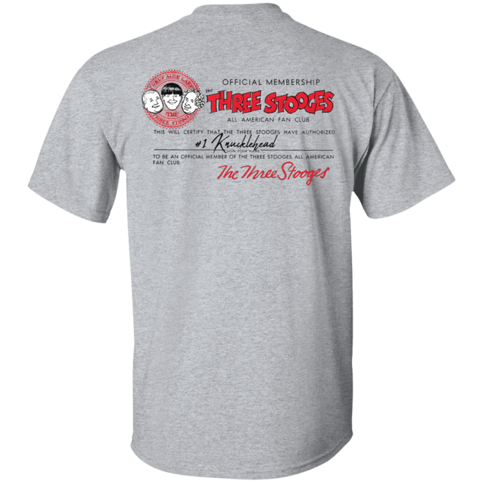 Three Stooges Club Vintage Front And Back T-shirt