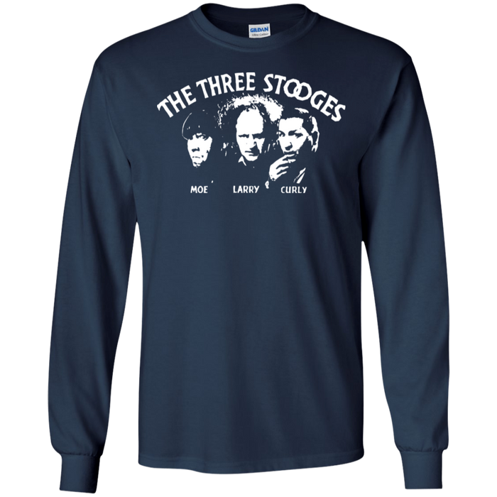 Three Stooges Opening Credits Classic Logo Long Sleeve T-Shirt