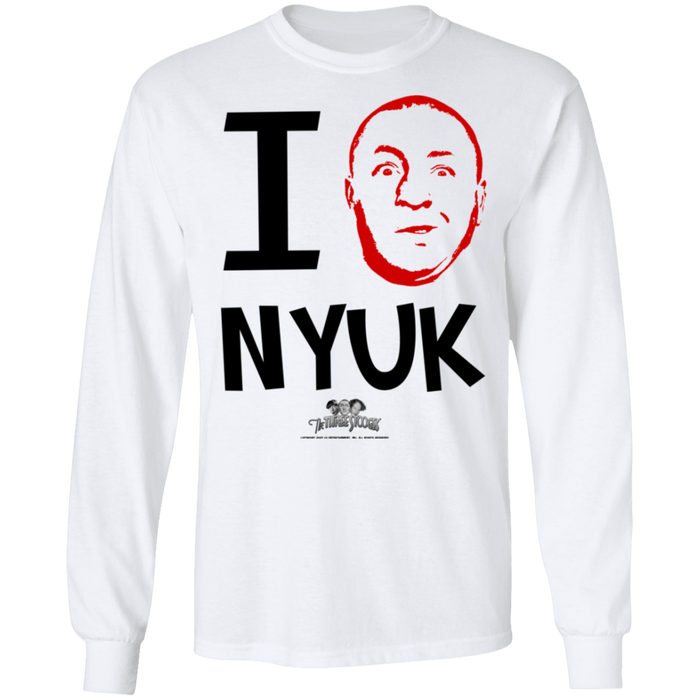 Three Stooges Curly I Love NYUK Long Sleeve T-Shirt