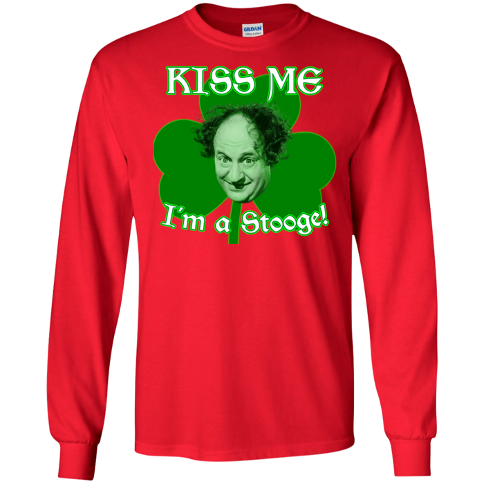 Three Stooges Kiss Me I'm A Stooge Long Sleeve T-Shirt
