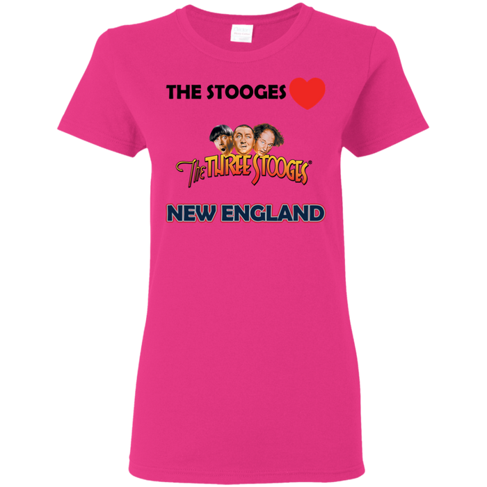 Three Stooges Love New England Ladies T-Shirt