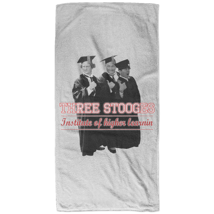 Three Stooges Graduates Beach Towel - 32X64