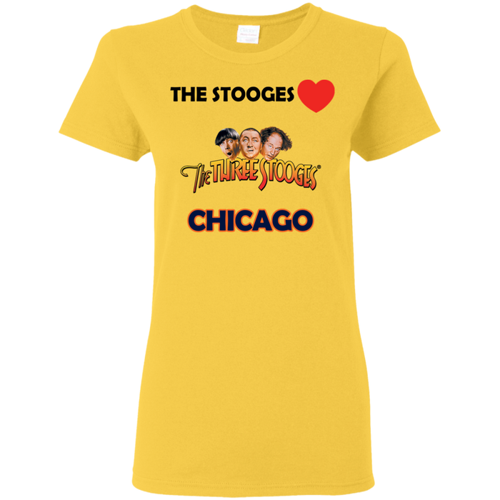 Three Stooges Love Chicago Ladies T-Shirt