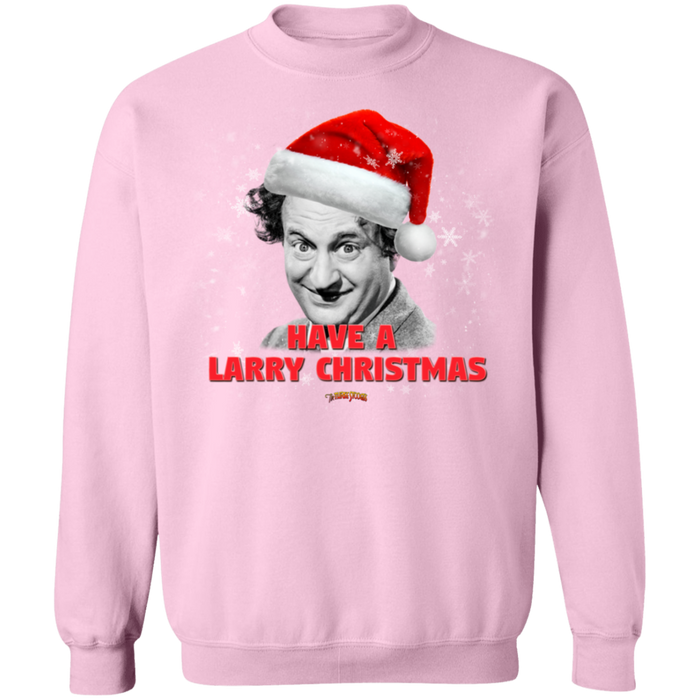 Three Stooges Have A Larry Christmas Crewneck Pullover Sweatshirt