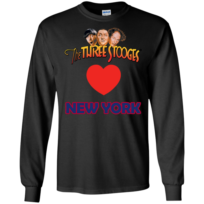 Three Stooges Love New York Long Sleeve Heart Shirt
