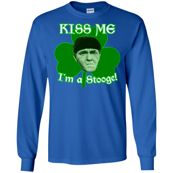 Three Stooges Kiss Me I'm A Stooge Long Sleeve T-Shirt