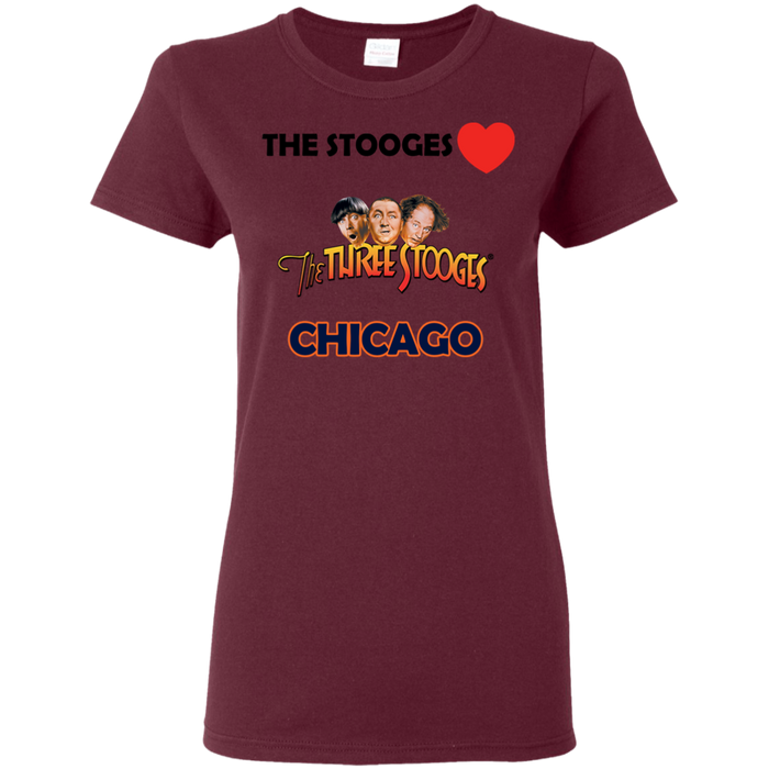 Three Stooges Love Chicago Ladies T-Shirt