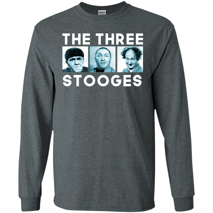 Three Stooges Three Squares Long Sleeve T-Shirt