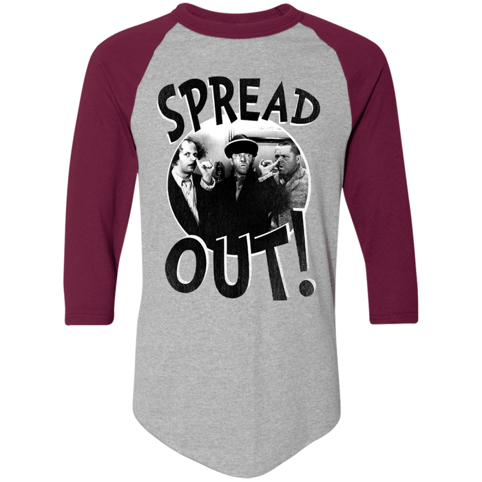 Three Stooges Spread Out 3/4 Sleeve Raglan T-Shirt