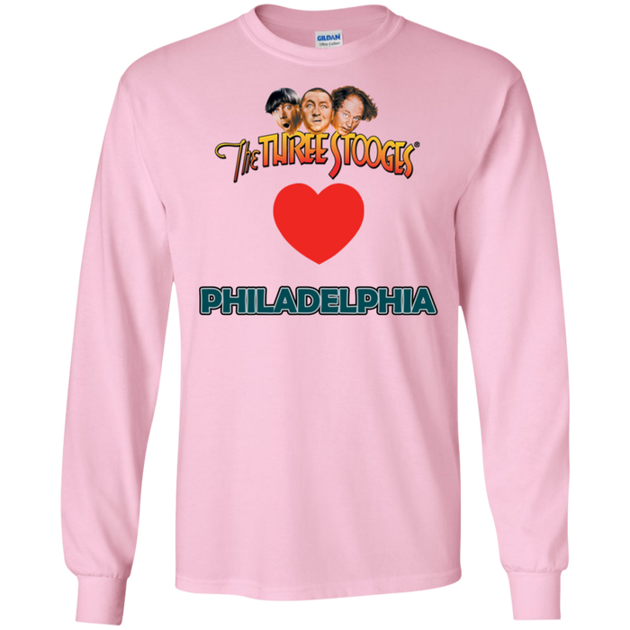 Three Stooges Love Philadelphia Long Sleeve Heart Shirt