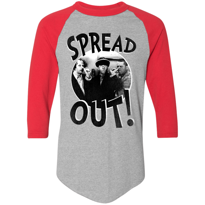 Three Stooges Spread Out 3/4 Sleeve Raglan T-Shirt