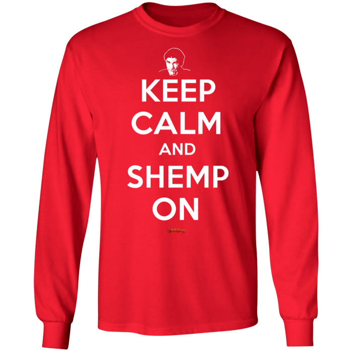 Three Stooges Keep Calm And Shemp On Long Sleeve T-Shirt