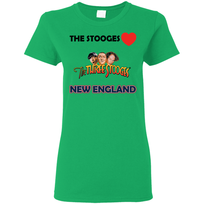 Three Stooges Love New England Ladies T-Shirt
