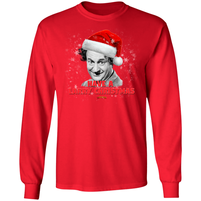 Three Stooges Have A Larry Christmas Long Sleeve T-Shirt